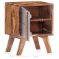 vidaXL Nachttisch Grau 40x30x50 cm Massivholz vidaXL Nachttisch Grau 40x30x50 cm Massivholz