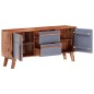 vidaXL Sideboard Grau 120x30x55 cm Massivholz vidaXL Sideboard Grau 120x30x55 cm Massivholz