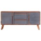 vidaXL Sideboard Grau 120x30x55 cm Massivholz vidaXL Sideboard Grau 120x30x55 cm Massivholz