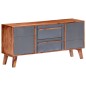 vidaXL Sideboard Grau 120x30x55 cm Massivholz vidaXL Sideboard Grau 120x30x55 cm Massivholz