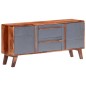 vidaXL Sideboard Grau 120x30x55 cm Massivholz vidaXL Sideboard Grau 120x30x55 cm Massivholz