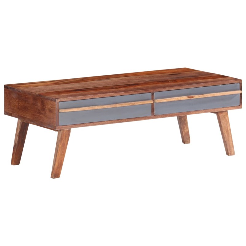 vidaXL Couchtisch Grau 110x50x40 cm Massivholz vidaXL Couchtisch Grau 110x50x40 cm Massivholz