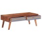 vidaXL Couchtisch Grau 110x50x40 cm Massivholz vidaXL Couchtisch Grau 110x50x40 cm Massivholz