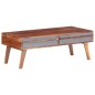 vidaXL Couchtisch Grau 110x50x40 cm Massivholz vidaXL Couchtisch Grau 110x50x40 cm Massivholz