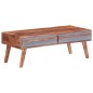 vidaXL Couchtisch Grau 110x50x40 cm Massivholz vidaXL Couchtisch Grau 110x50x40 cm Massivholz