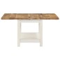 vidaXL Couchtisch Ausziehbar Weiß 90x(45-90)x45 cm Massivholz Mango vidaXL Couchtisch Ausziehbar Weiß 90x(45-90)x45 cm Massivholz Mango