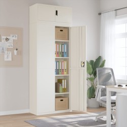 vidaXL Aktenschrank Weiß 90x40x240 cm Stahl