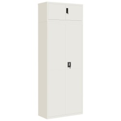 vidaXL Aktenschrank Weiß 90x40x240 cm Stahl