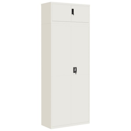 vidaXL Aktenschrank Weiß 90x40x240 cm Stahl