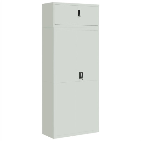 vidaXL Aktenschrank Hellgrau 90x40x220 cm Stahl
