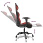 Gaming-Stuhl mit Massage & Fußstütze Schwarz & Rot Kunstleder Gaming-Stuhl mit Massage & Fußstütze Schwarz & Rot Kunstleder