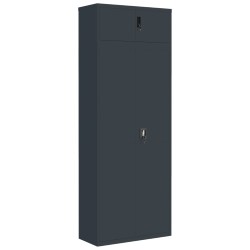 vidaXL Aktenschrank Anthrazit 90x40x240 cm Stahl