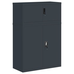vidaXL Aktenschrank Anthrazit 90x40x130 cm Stahl