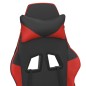 Gaming-Stuhl mit Massage & Fußstütze Schwarz & Rot Kunstleder Gaming-Stuhl mit Massage & Fußstütze Schwarz & Rot Kunstleder