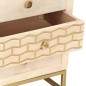 vidaXL Nachttisch Golden 40 x 30 x 50 cm Mango Massivholz vidaXL Nachttisch Golden 40 x 30 x 50 cm Mango Massivholz