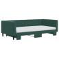 vidaXL Tagesbett Ausziehbar mit Matratzen Dunkelgrün 100x200 cm Samt vidaXL Tagesbett Ausziehbar mit Matratzen Dunkelgrün 100x200 cm Samt
