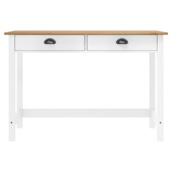 vidaXL Konsolentisch Hill mit 2 Schubladen 110x45x74 cm Kiefernholz