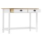 vidaXL Konsolentisch Hill mit 2 Schubladen 110x45x74 cm Kiefernholz vidaXL Konsolentisch Hill mit 2 Schubladen 110x45x74 cm Kiefernholz