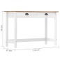 vidaXL Konsolentisch Hill mit 2 Schubladen 110x45x74 cm Kiefernholz vidaXL Konsolentisch Hill mit 2 Schubladen 110x45x74 cm Kiefernholz