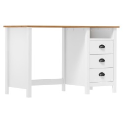 vidaXL Schreibtisch Hill mit 3 Schubladen 120x50x74 cm Kiefernholz