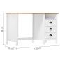 vidaXL Schreibtisch Hill mit 3 Schubladen 120x50x74 cm Kiefernholz vidaXL Schreibtisch Hill mit 3 Schubladen 120x50x74 cm Kiefernholz