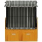 vidaXL Strandkorb mit Dach Poly Rattan und Massivholz Schwarz & Grau vidaXL Strandkorb mit Dach Poly Rattan und Massivholz Schwarz & Grau