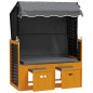 vidaXL Strandkorb mit Dach Poly Rattan & Massivholz Schwarz Anthrazit vidaXL Strandkorb mit Dach Poly Rattan & Massivholz Schwarz Anthrazit