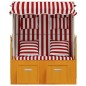 vidaXL Strandkorb mit Kissen Poly Rattan und Massivholz Rot & Weiß vidaXL Strandkorb mit Kissen Poly Rattan und Massivholz Rot & Weiß