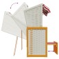 vidaXL Strandkorb mit Kissen Poly Rattan und Massivholz Rot & Weiß vidaXL Strandkorb mit Kissen Poly Rattan und Massivholz Rot & Weiß
