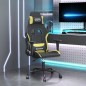 Gaming-Stuhl mit Massagefunktion Schwarz und Hellgrün Stoff Gaming-Stuhl mit Massagefunktion Schwarz und Hellgrün Stoff
