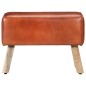 vidaXL Sitzbank Turnbock-Design 58cm Braun Echtleder Mango Massivholz vidaXL Sitzbank Turnbock-Design 58cm Braun Echtleder Mango Massivholz