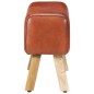vidaXL Sitzbank Turnbock-Design 58cm Braun Echtleder Mango Massivholz vidaXL Sitzbank Turnbock-Design 58cm Braun Echtleder Mango Massivholz