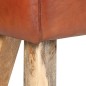 vidaXL Sitzbank Turnbock-Design 58cm Braun Echtleder Mango Massivholz vidaXL Sitzbank Turnbock-Design 58cm Braun Echtleder Mango Massivholz