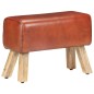 vidaXL Sitzbank Turnbock-Design 58cm Braun Echtleder Mango Massivholz vidaXL Sitzbank Turnbock-Design 58cm Braun Echtleder Mango Massivholz
