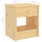 vidaXL Nachttisch Natur 35x30x40 cm Massivholz Kiefer vidaXL Nachttisch Natur 35x30x40 cm Massivholz Kiefer