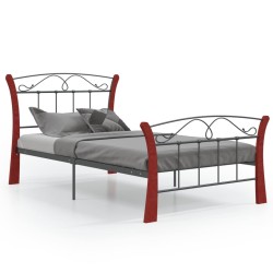 vidaXL Bett Schwarz Metall 100x200 cm