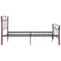 vidaXL Bett Schwarz Metall 120x200 cm vidaXL Bett Schwarz Metall 120x200 cm