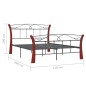 vidaXL Bett Schwarz Metall 120x200 cm vidaXL Bett Schwarz Metall 120x200 cm