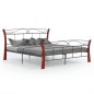 vidaXL Bett Schwarz Metall 140x200 cm vidaXL Bett Schwarz Metall 140x200 cm