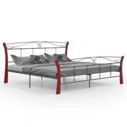 vidaXL Bett Schwarz Metall 200x200 cm