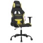 Gaming-Stuhl mit Massagefunktion Schwarz und Hellgrün Stoff Gaming-Stuhl mit Massagefunktion Schwarz und Hellgrün Stoff