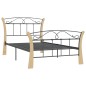vidaXL Bett Schwarz Metall 100x200 cm vidaXL Bett Schwarz Metall 100x200 cm