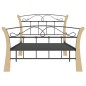 vidaXL Bett Schwarz Metall 100x200 cm vidaXL Bett Schwarz Metall 100x200 cm
