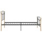 vidaXL Bett Schwarz Metall 100x200 cm vidaXL Bett Schwarz Metall 100x200 cm