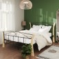 vidaXL Bett Schwarz Metall 120x200 cm vidaXL Bett Schwarz Metall 120x200 cm