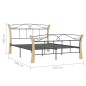 vidaXL Bett Schwarz Metall 120x200 cm vidaXL Bett Schwarz Metall 120x200 cm