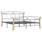 vidaXL Bett Schwarz Metall 140x200 cm vidaXL Bett Schwarz Metall 140x200 cm