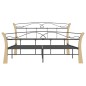 vidaXL Bett Schwarz Metall 140x200 cm vidaXL Bett Schwarz Metall 140x200 cm