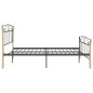 vidaXL Bett Schwarz Metall 140x200 cm vidaXL Bett Schwarz Metall 140x200 cm