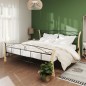 vidaXL Bett Schwarz Metall 180x200 cm vidaXL Bett Schwarz Metall 180x200 cm